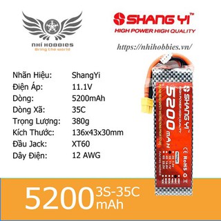 Pin Lipo ShangYi 11.1v 3s 5200mAh 35C