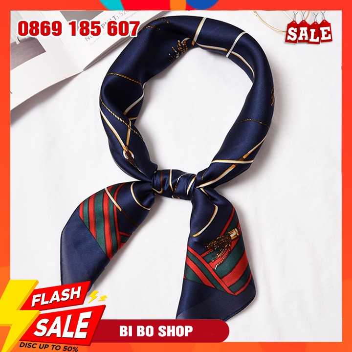 Khăn Lụa Satin 70x70cm Cỡ Lớn Đa Năng - Khăn Headband Đội Đầu Quàng Cổ Thanh Lịch Cho Nữ