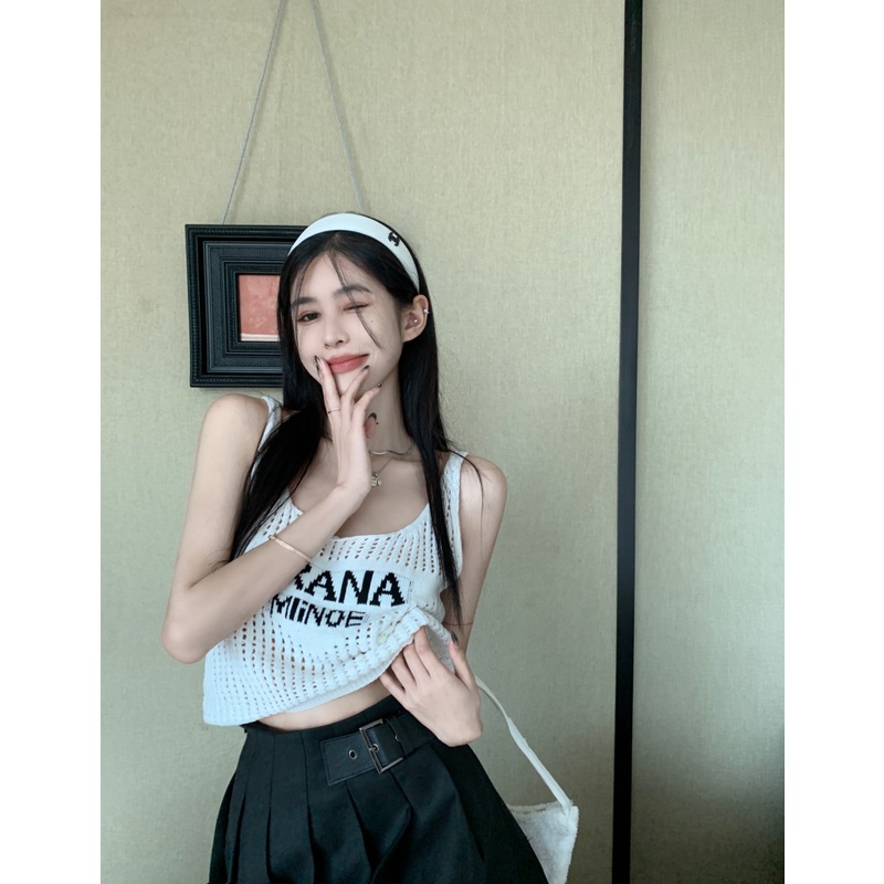 HUANG YOYO Áo Thun Nữ Cộc Tay Cổ Tròn Thời Trang Hàn