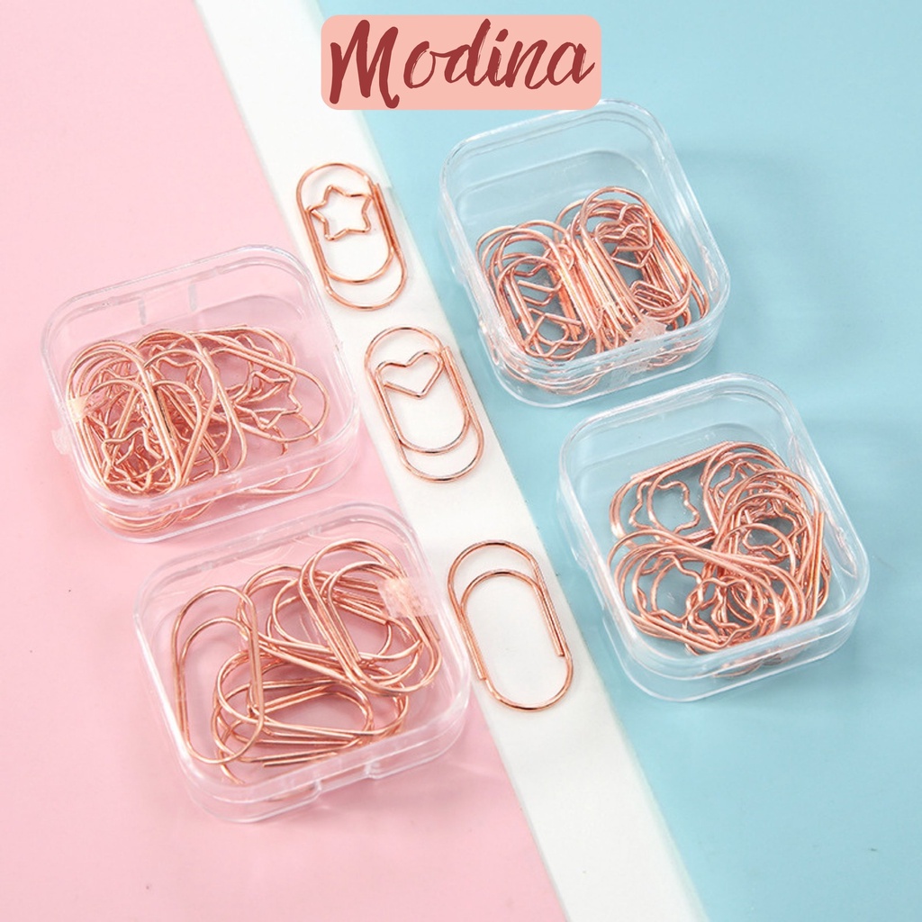 Kẹp giấy kim loại họa tiết dễ thương, kẹp giấy mini size 3cm