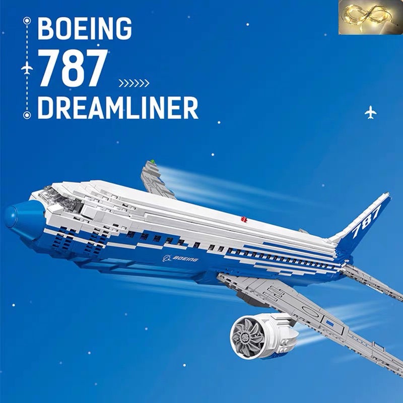 Đồ chơi giáo dục Lắp Ráp mô hình Máy bay 787 Dreamliner 80009 Fit 10177