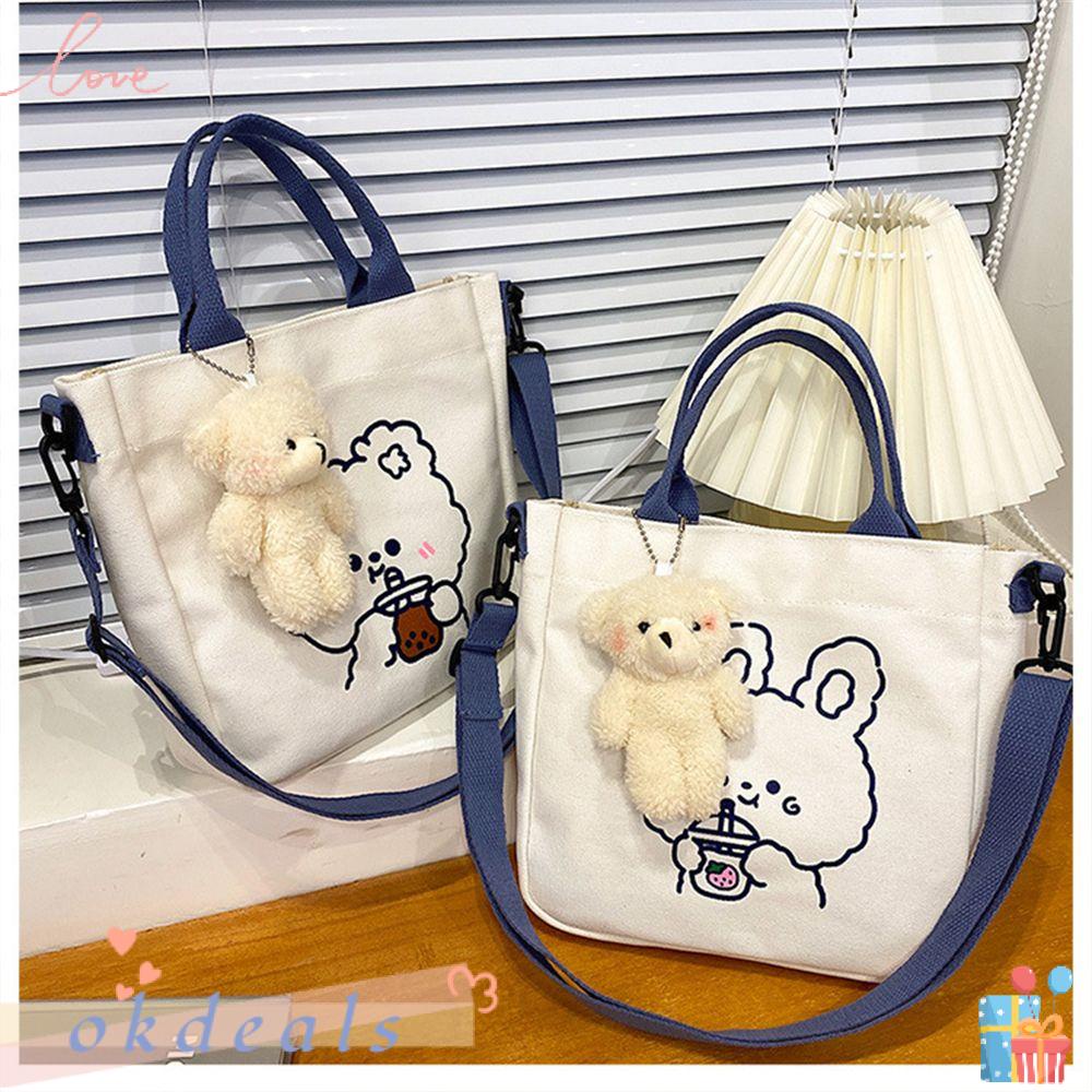 ღOKDEALSღ High capacity Women Tote Bag Beautiful Shopping Canvas Bag Cute Shoulder Bag Fashion Girl Student Handbag