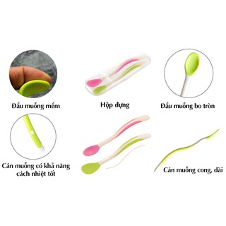 Bộ 2 thìa mềm Richell cho bé ăn dặm