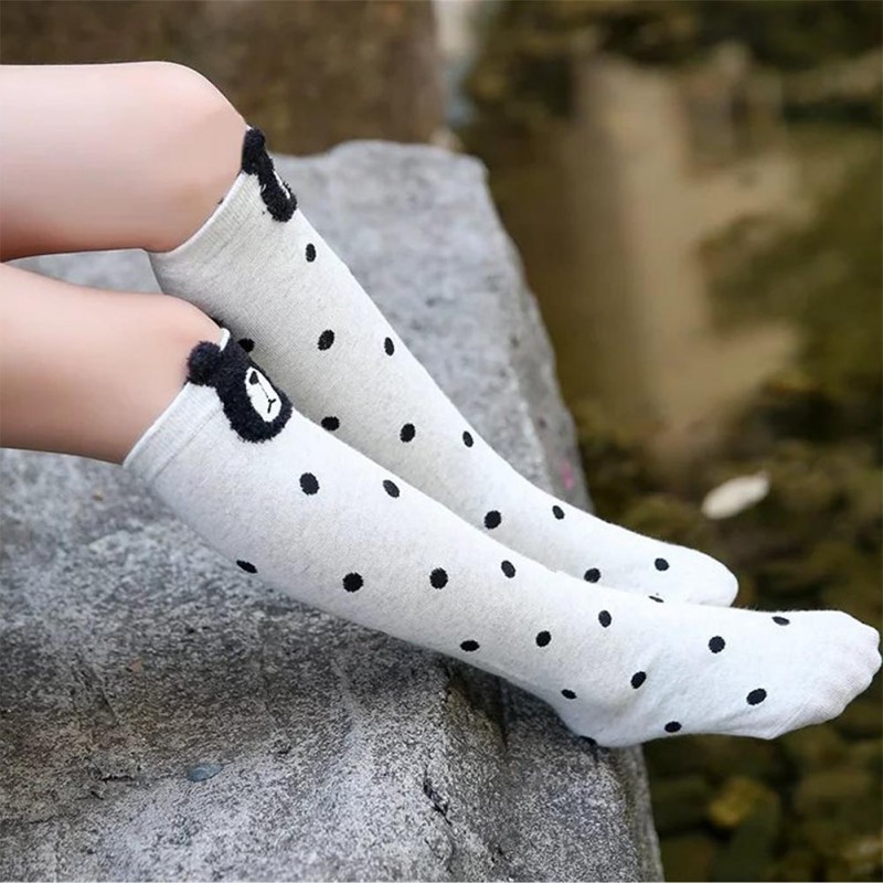 Đôi Tất Dài Họa Tiết Hoạt Hình Dành Cho Bé Gái