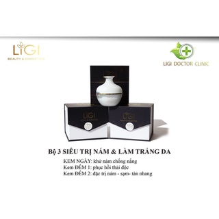 ✅bộ kem ligi tím sáng da mờ nám tàn nhang tặng nạ phục hồi ligi