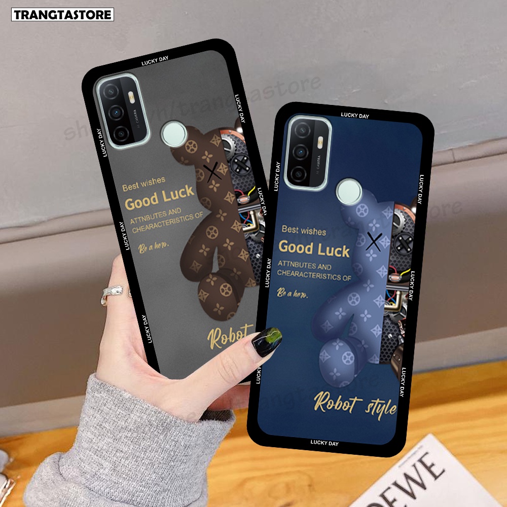 Ốp Oppo A53 in hình gấu Bearbrick,Mountain,xanh,đen,đỏ giá rẻ