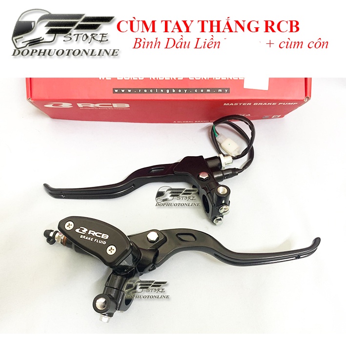 Cùm Tay Thắng Bình Dầu Liền và Tay Côn RCB Lắp Nhiều Dòng Xe