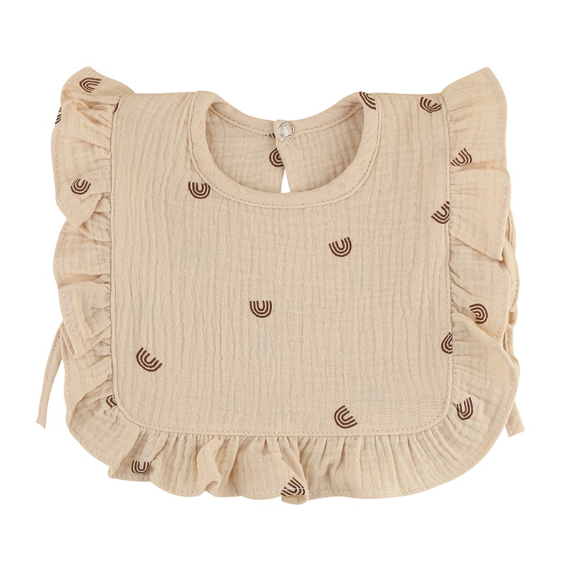 Yếm Ăn Cotton Màu Sắc Xinh Xắn Dành Cho Bé