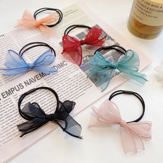 Dây Buộc Tóc Co Dãn Đính Nơ Xinh Xắn Dành Cho Bạn Nữ