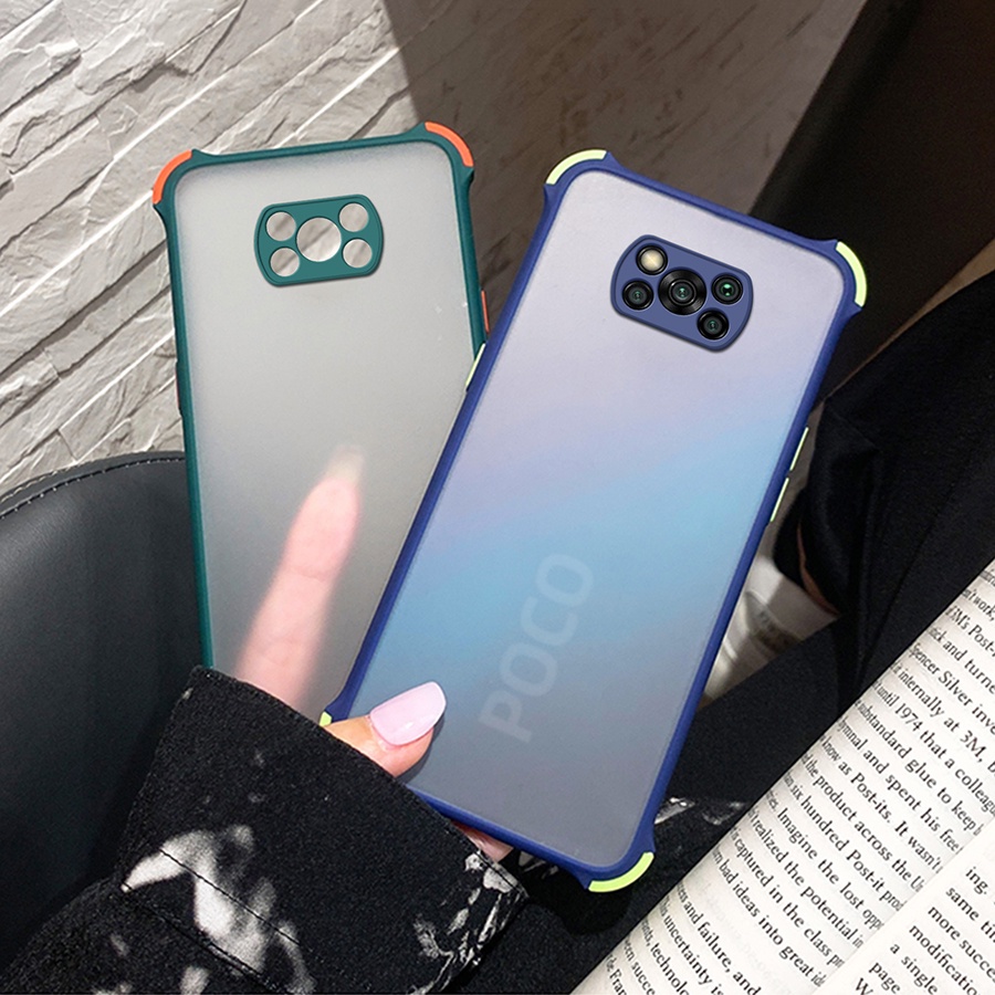 Ốp lưng nhám chống sốc 4 góc cho Xiaomi Mi 9t 10t Poco F2 Pro X3 M3 F3