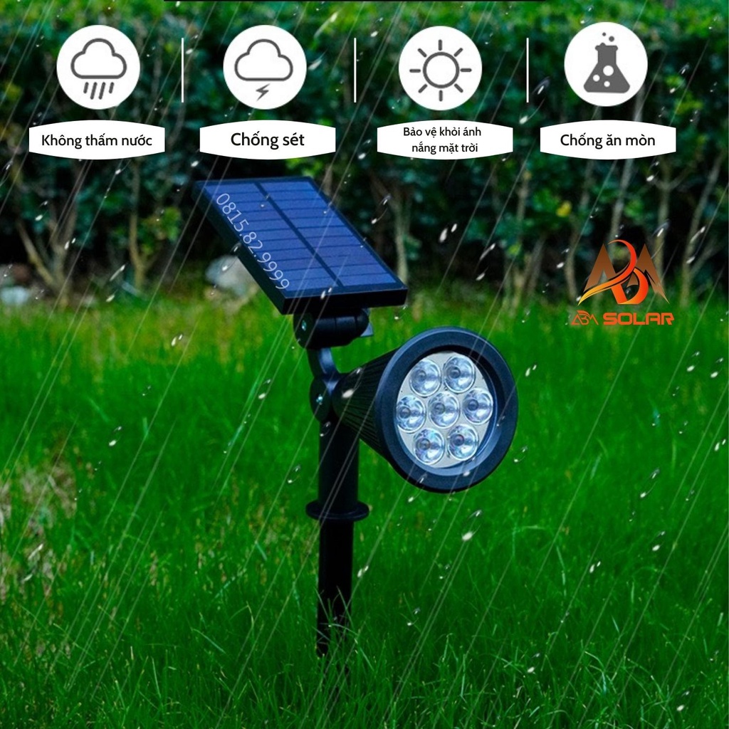 Đèn Tích Điện Năng Lượng Mặt Trời 100W Bóng Buld, Có Điều Khiển Từ Xa Và Cáp Sạc Điện 220v - ABM Solar