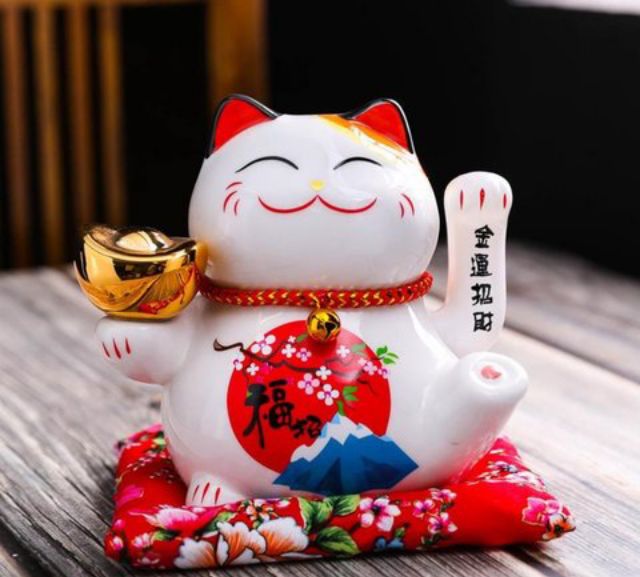 Mèo thần tài .vẫy tay  cao 16cm Thiên Kim vạn lượng | BigBuy360 - bigbuy360.vn