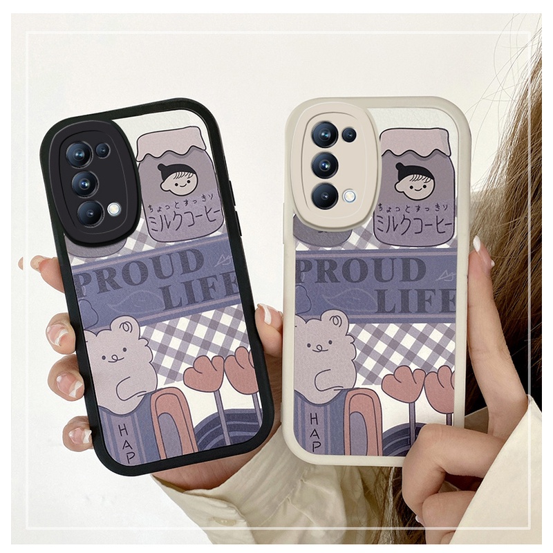 Ốp Lưng OPPO Reno 5 4G/5G Silica Gel Da Cừu Dòng Gấu Papa Ốp Lưng Mềm Ốp Lưng Điện Thoại Bảo Vệ Máy Ảnh Nam Nữ Hoạt Hình Dễ Thương Mới