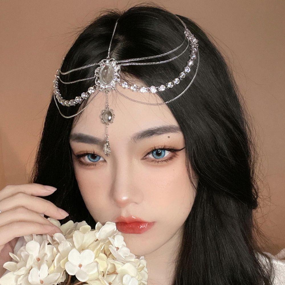 LILYES Vòng Cài Tóc Đính Đá Phong Cách Boho Cho Nữ