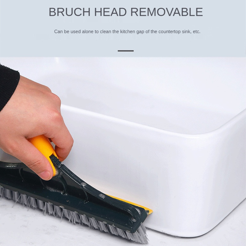 Bàn Chải Lông Cứng Cán Dài 2 Trong 1 Vệ Sinh Sàn Nhà Tắm