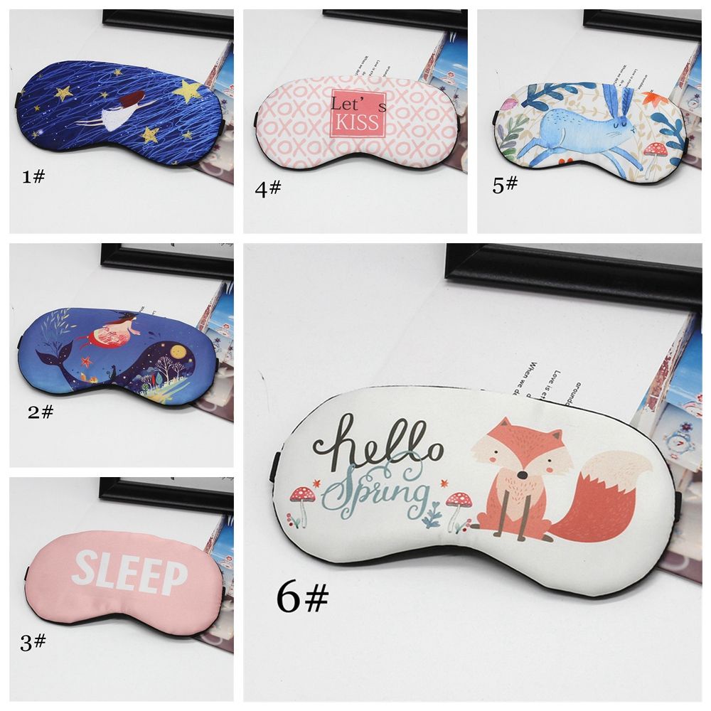 [Hàng mới về] Bịt mắt ngủ mềm mại họa tiết hoạt hình dễ thương