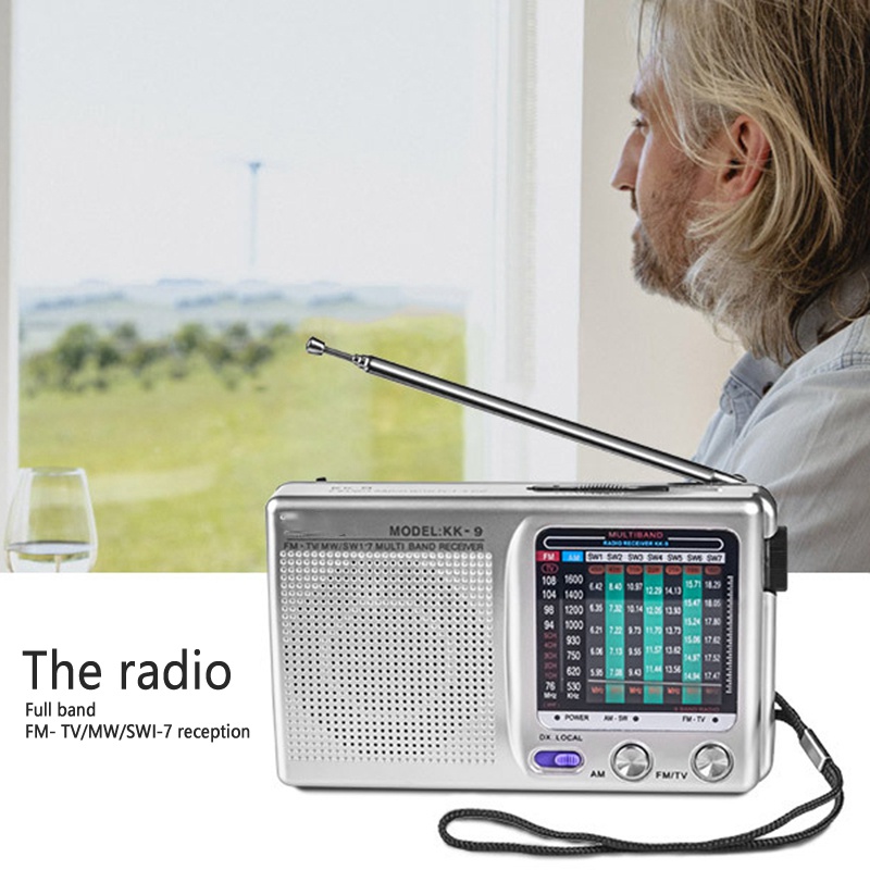 Radio AM / FM / SW Di Động Kèm Loa Và Jack Cắm Tai Nghe Sử Dụng Trong Nhà / Ngoài Trời