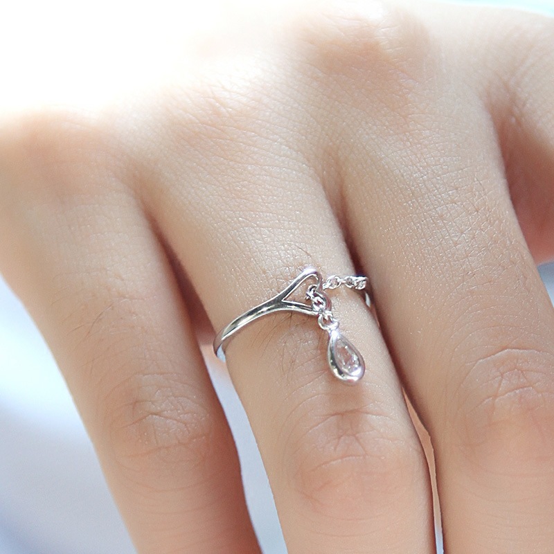 Nhẫn Hàn Quốc-Phong Cách Mở Sáng Tạo Đơn Giản Thoáng Mát Dễ Thương Bạc