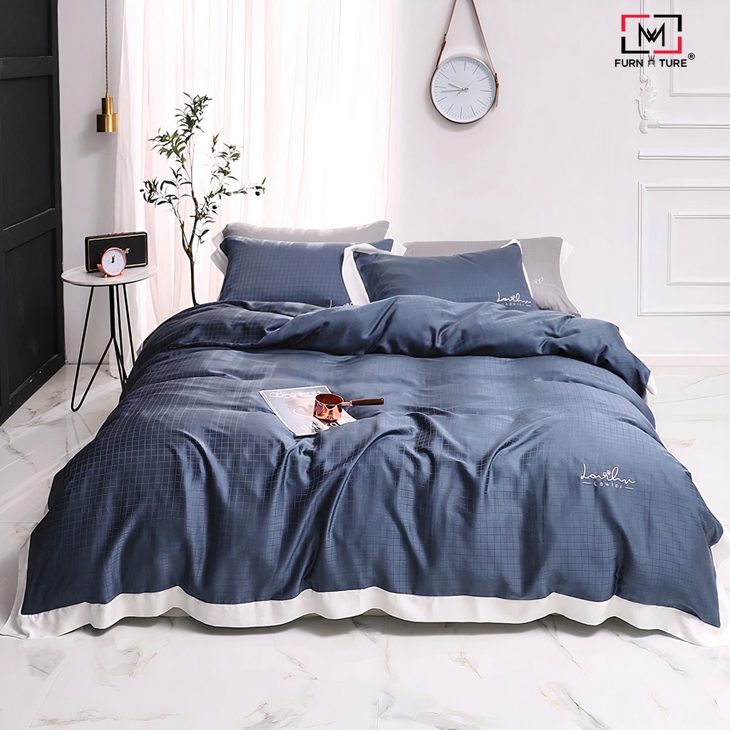 Bộ Chăn Drap Tencel 80s cao cấp thương hiệu MW FURNITURE - Nội thất phòng ngủ