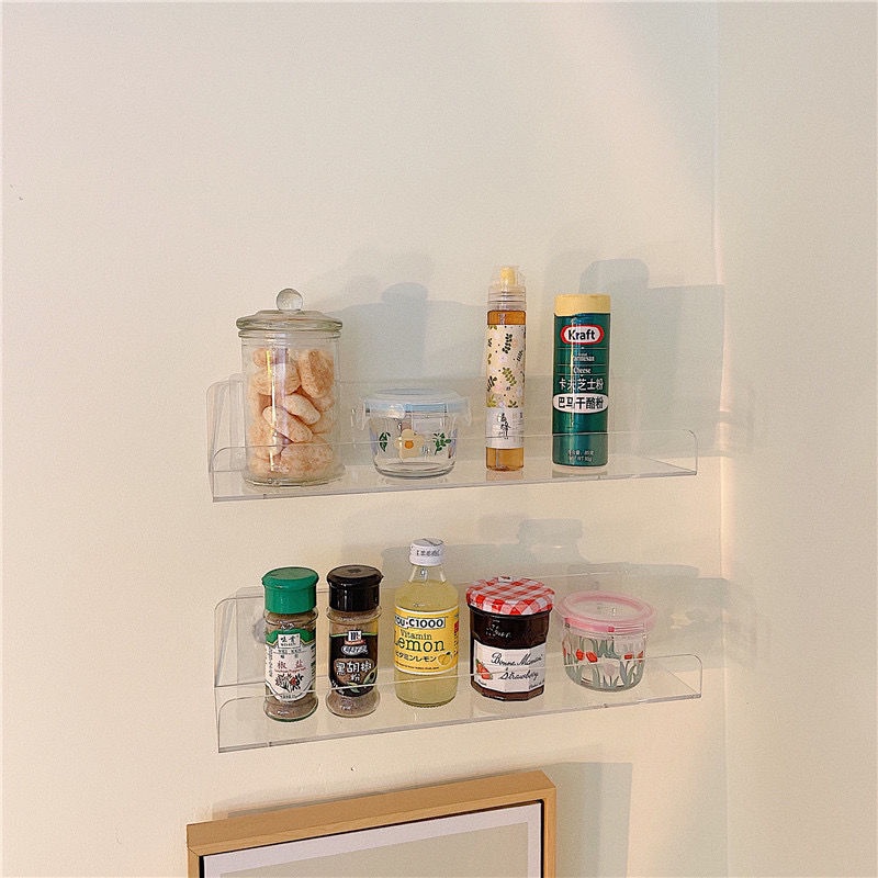 Kệ Đựng Đồ Dùng Bằng Acrylic Trong Suốt Tiện Dụng Cho Nhà Tắm/ Nhà Bếp