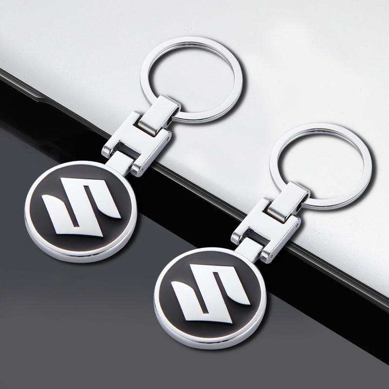 Móc Khóa Xe Hơi Bằng Thép Không Gỉ Hình Logo 3D Cho SUZUKI DZire IGNIS Alto Spacia Jimny VITARA