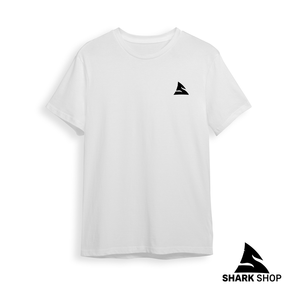 Áo Phông Trắng Basic Cotton họa tiết |SHARK SHOP| Nam Nữ Unisex Tay Lỡ Form Rộng Dày Cổ Tròn | BigBuy360 - bigbuy360.vn