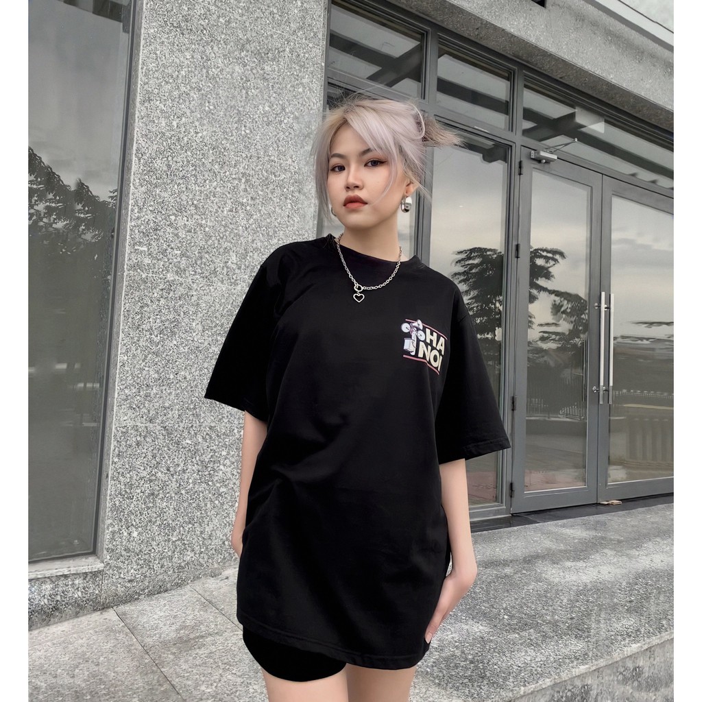 Áo thun tay lỡ HÀ NỘI XỊN phông Unisex nam nữ Cotton oversize form rộng LUNACY | BigBuy360 - bigbuy360.vn