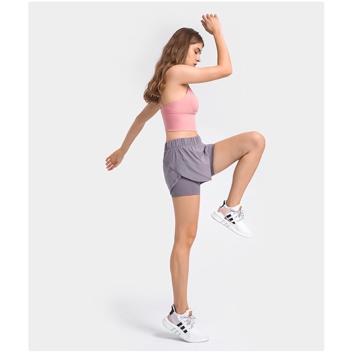 Áo Ngực Thể Thao Lulu Dây Đan Chéo Lưng Tập Gym Yoga