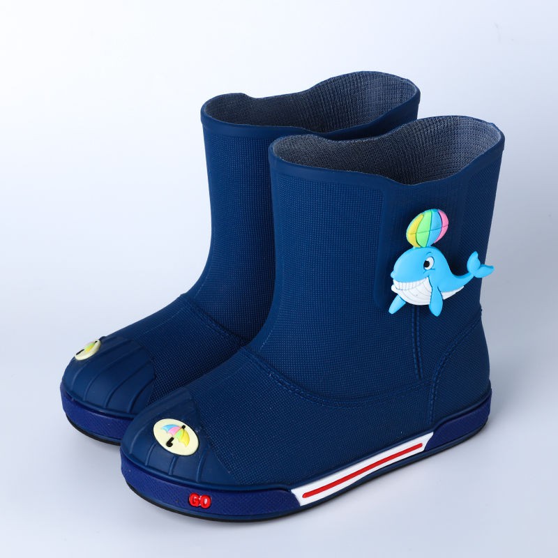 giày đi mưa trẻ em mới có thể tháo rời và giặt được cho bé trai gái phim hoạt hình chống trượt thấm nước mùa đông cộng v