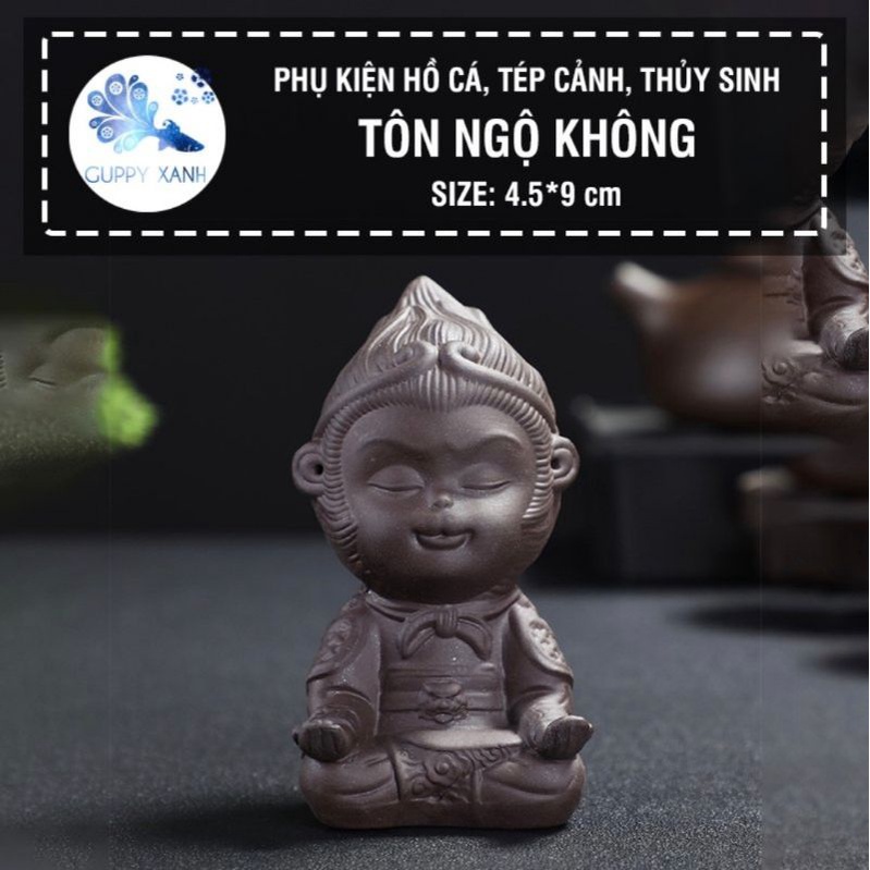 Tượng tôn ngộ không thủy sinh, tượng mỹ hầu vương, tượng khỉ - Set up bể thủy sinh