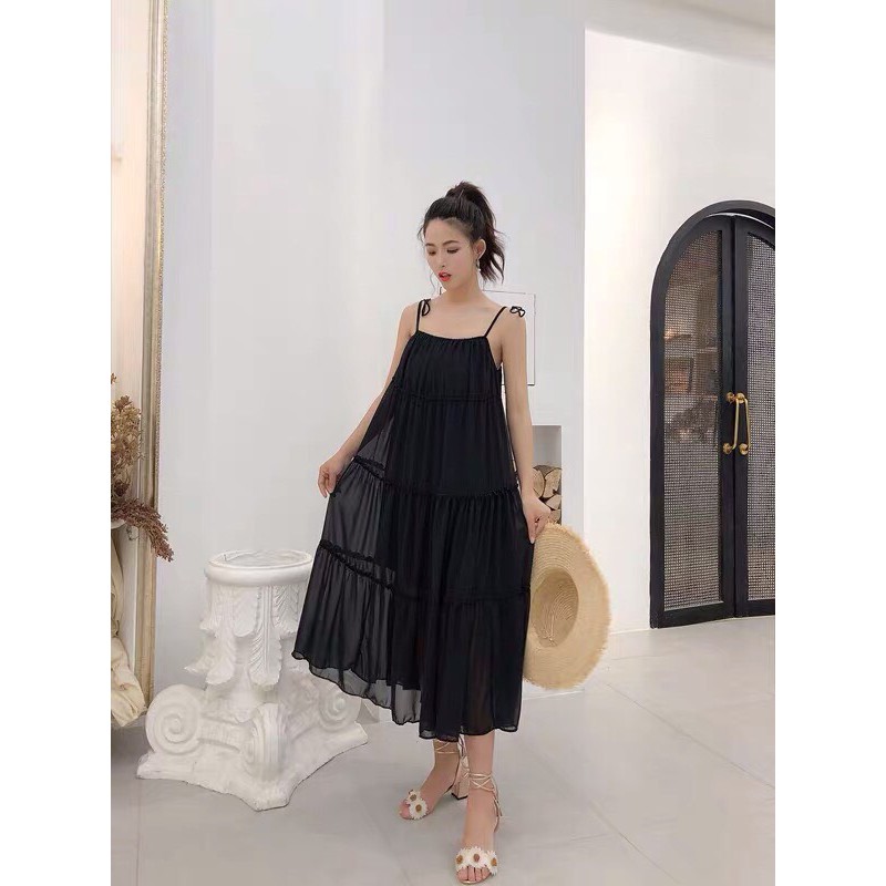 Đầm hai dây form rộng đi biển siêu hot TTSA0034