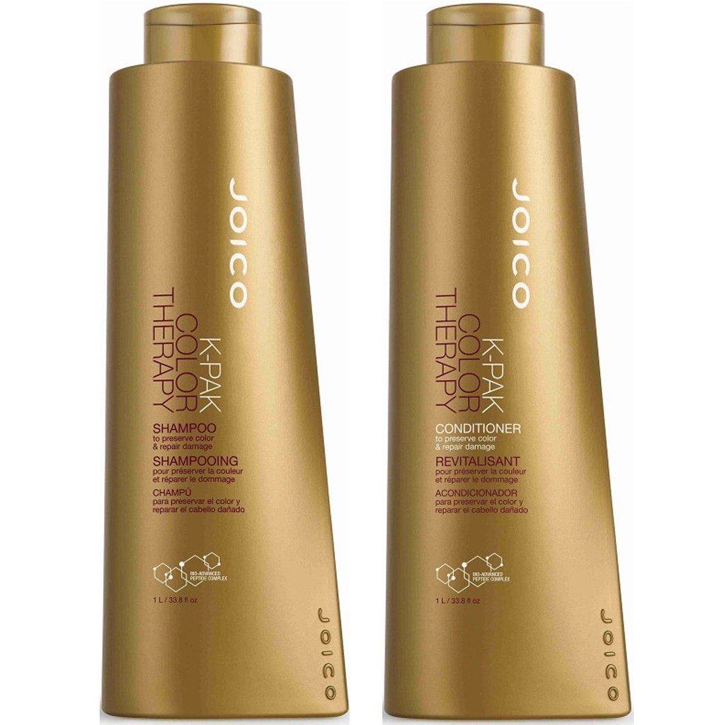 Cặp dầu gội xả giữ màu tóc nhuộm Joico K-Pak Color Therapy 1000mlx2