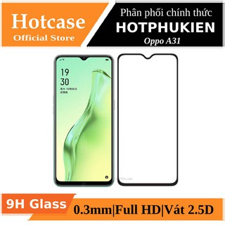 Miếng dán kính cường lực full màn hình 111D cho Oppo A31 (siêu mỏng chỉ 0.3mm) - Hàng nhập khẩu
