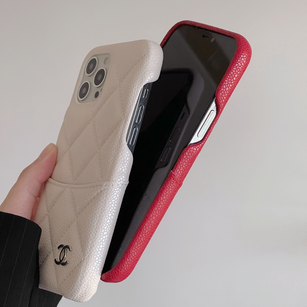 Ốp Điện Thoại Da Kèm Ngăn Đựng Thẻ In Logo Cao Cấp Cho iPhone 14 13 12 11 Pro Max