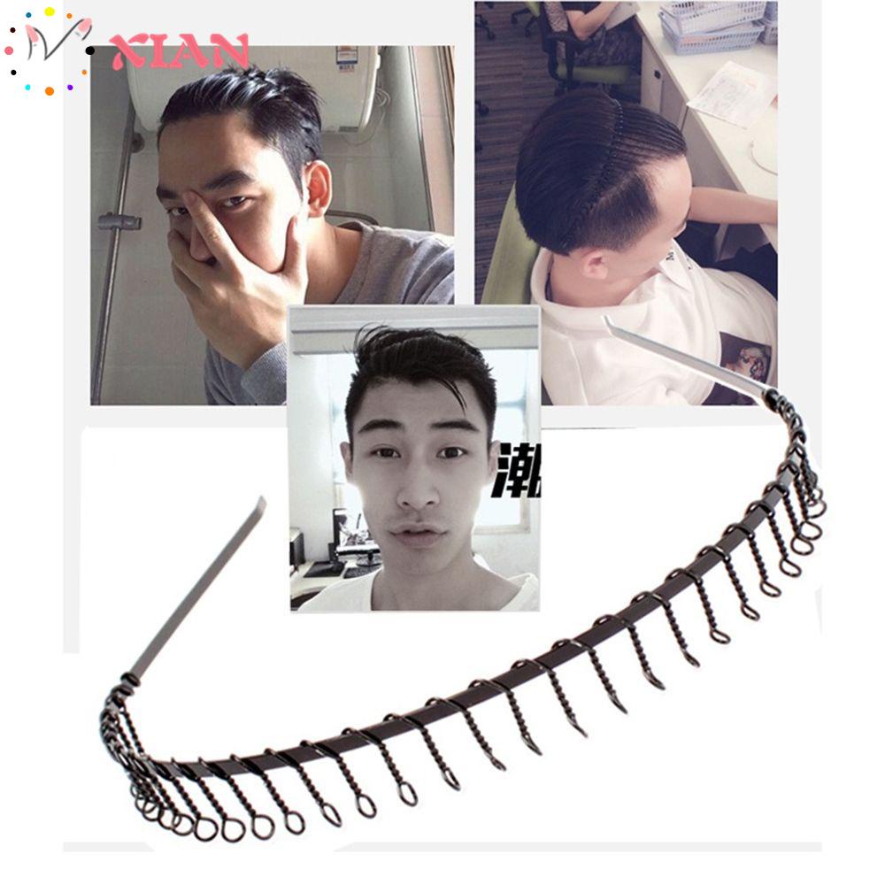 Băng Đô Cài Tóc Bằng Kim Loại Màu Đen Thời Trang Cho Nam Và Nữ XIANSTORE