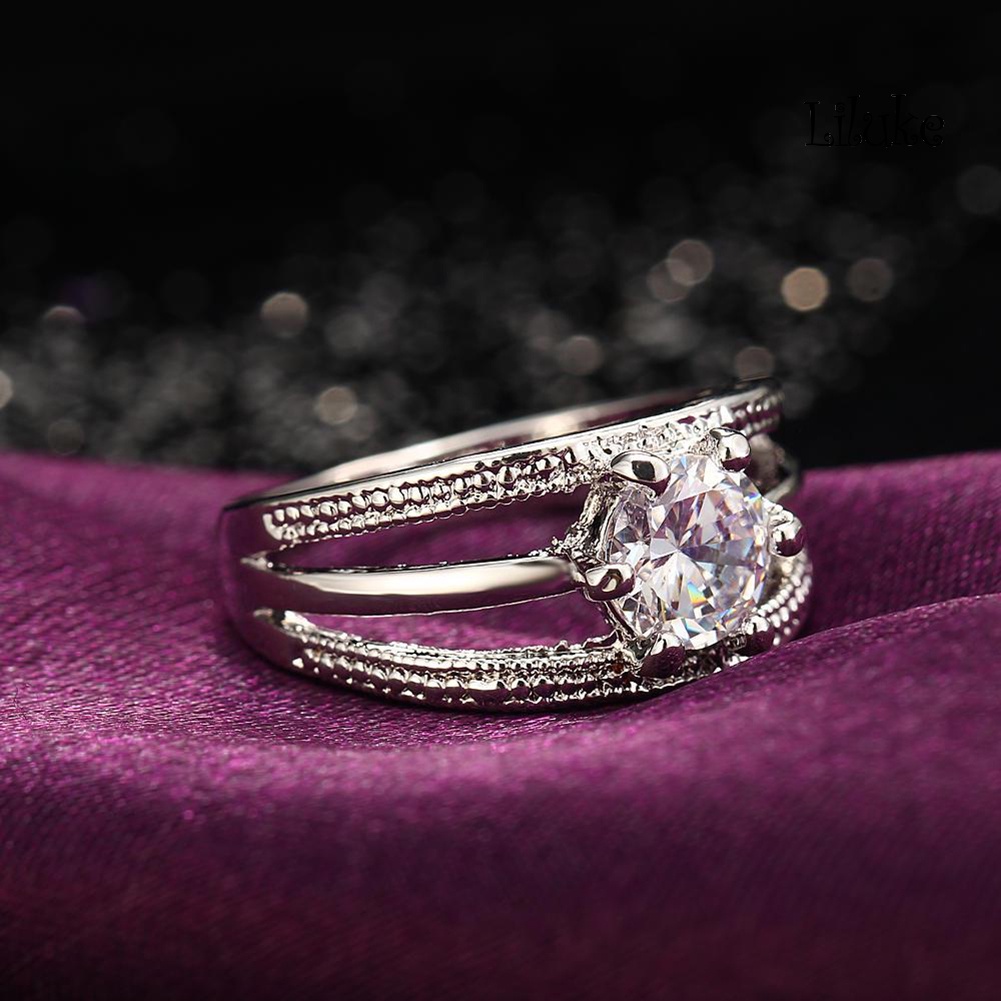 Nhẫn Hợp Kim Trang Trí Đính Đá Nhiều Lớp Thời Trang Cho Nữ