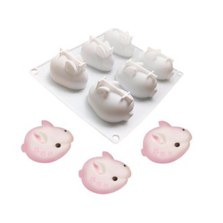 Khuôn Silicon Hình Thỏ 3D Siêu Dễ Thương