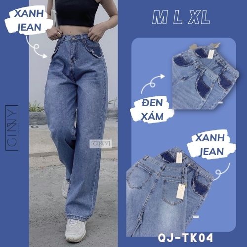 Quần Jean Ống Rộng TK-04 | phiên bản mới nhất cực trendy nhà Gin