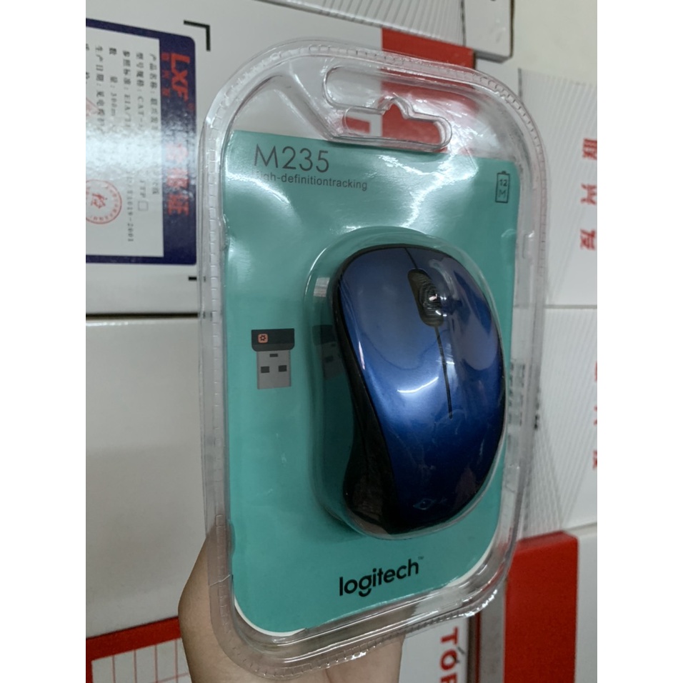 Chuột Không Dây 💎𝓕𝓡𝓔𝓔𝓢𝓗𝓘𝓟💎 Mouse Ko Dây Logitech Laser M235  SPTECH COMPUTER