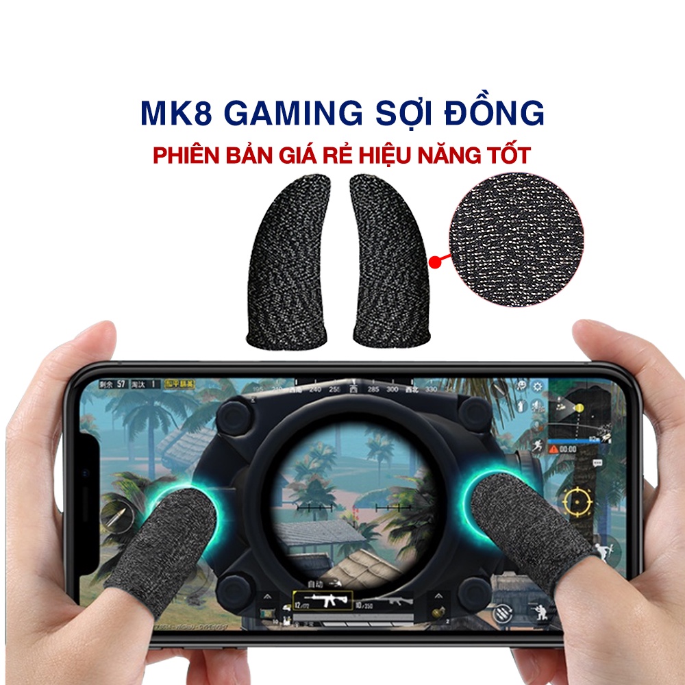 Găng tay chơi game - Bao tay chơi game Memo sợi bạc - Bao ngón tay chơi game MK8 sợi đồng nguyên chất chống loạn cảm ứng | BigBuy360 - bigbuy360.vn