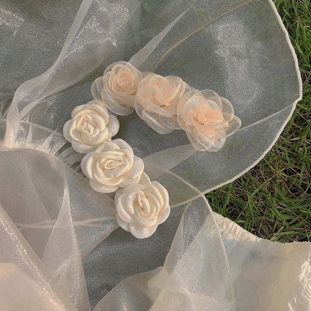 Kẹp Tóc Hình Hoa Trà Đơn Giản Ngọt Ngào Phong Cách Hàn Quốc Cho Nữ