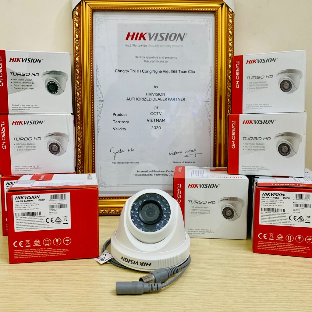 Camera Hikvision 56D0T-IR 2MP 1080P Vỏ Sắt Lắp Trong Nhà Chính Hãng Bảo Hành 2 Năm