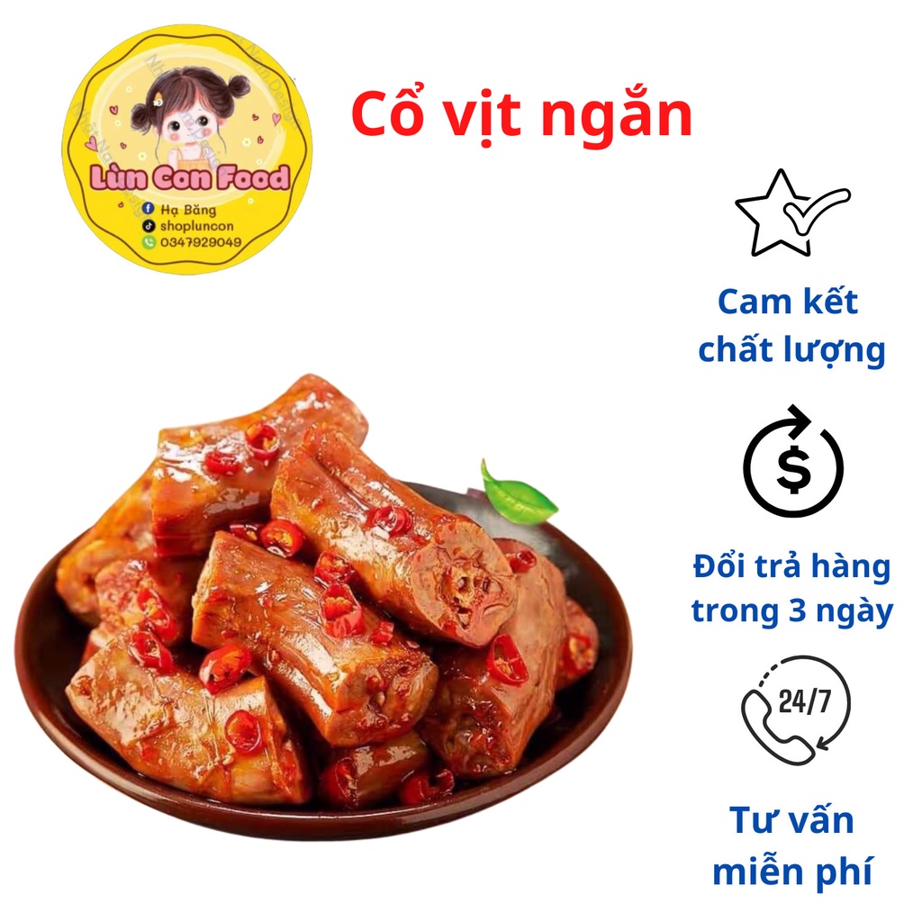 Cổ vịt ngắn ❤ FREESHIP ❤ CỔ VỊT  CAY TẨM VỊ ĂN LIỀN - Lùn Con Food