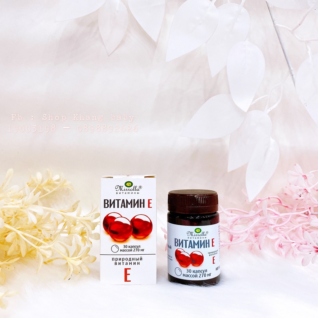 Vitamin E Đỏ lọ Nga MIRROLLA mua 1 tặng 1 - Shop Khang Baby