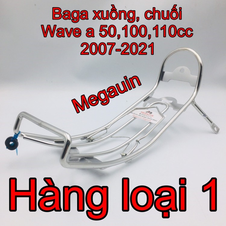 Baga xuồng, baga chuối 10 ly mạ inox trắng, Titan 7 màu Wave a 2007-2021, Wave 50cc