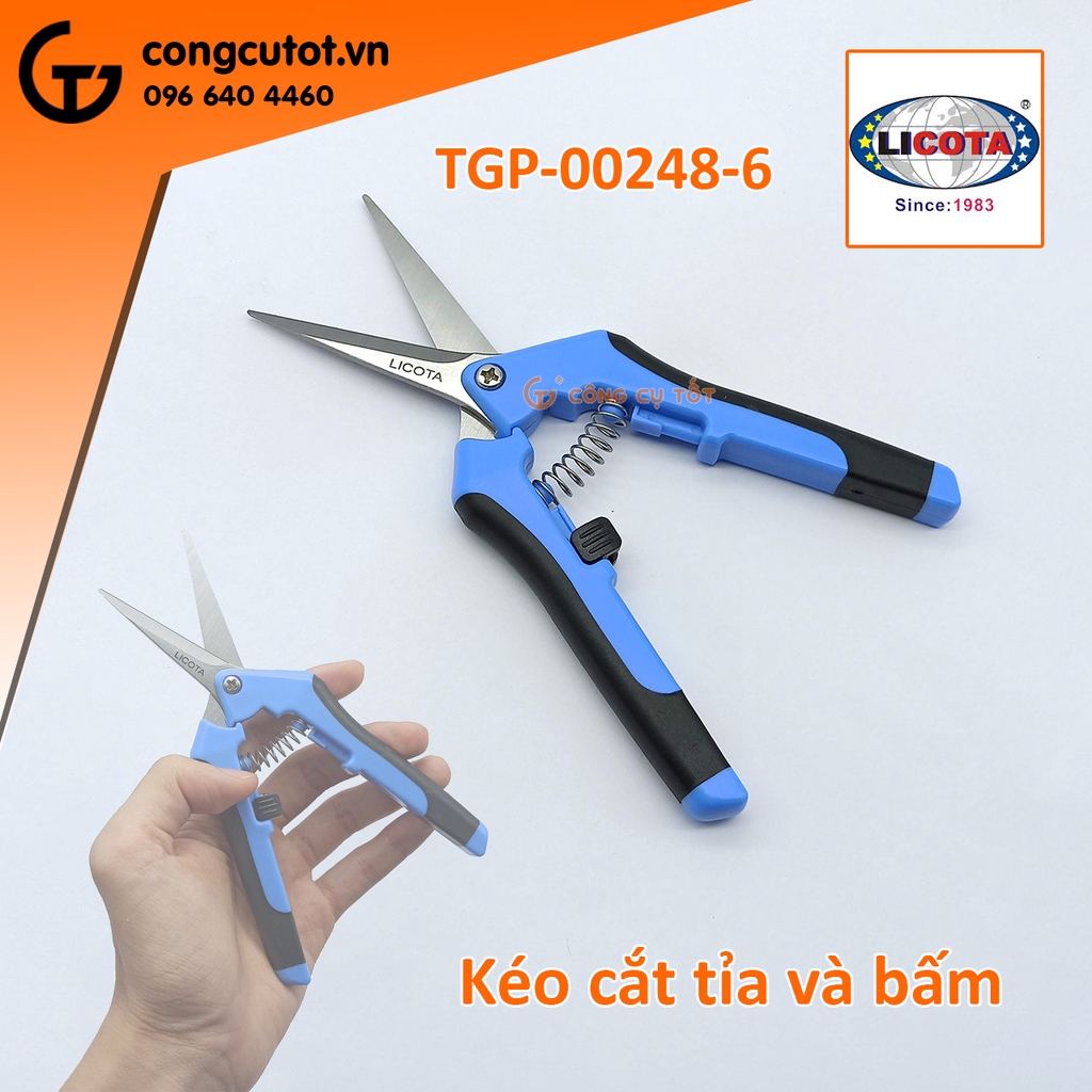 Kéo cắt cành và tỉa lá cao cấp Licota TGP-00248 6-6.5inch