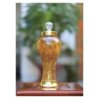 BÌNH NGÂM RƯỢU SÂM, ĐINH LĂNG, HOA QUẢ THỦY TINH 2.0 LÍT