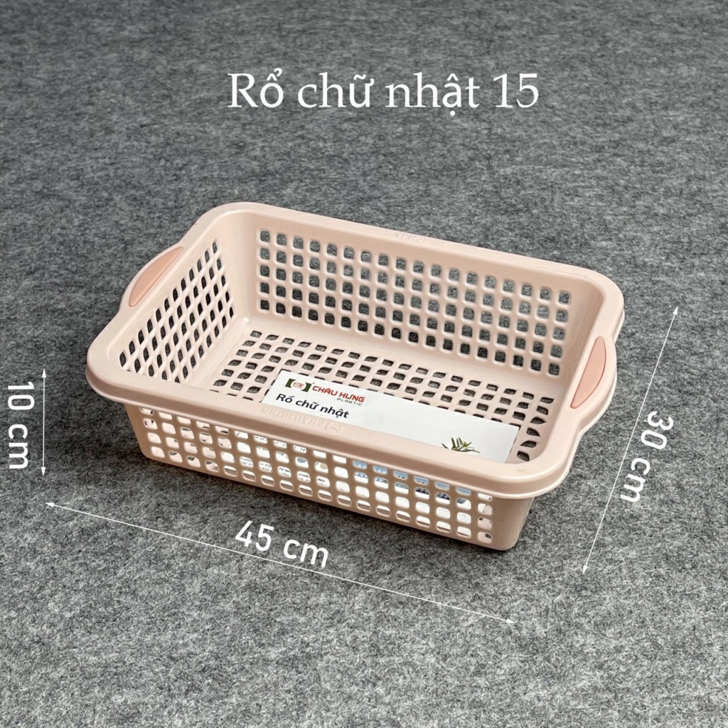 Rổ nhựa chữ nhật dài nhiều màu đựng bút viết, đựng vật dụng dài nhiều màu với 4 kích thước, nhựa pp chính phẩm, bền đẹp