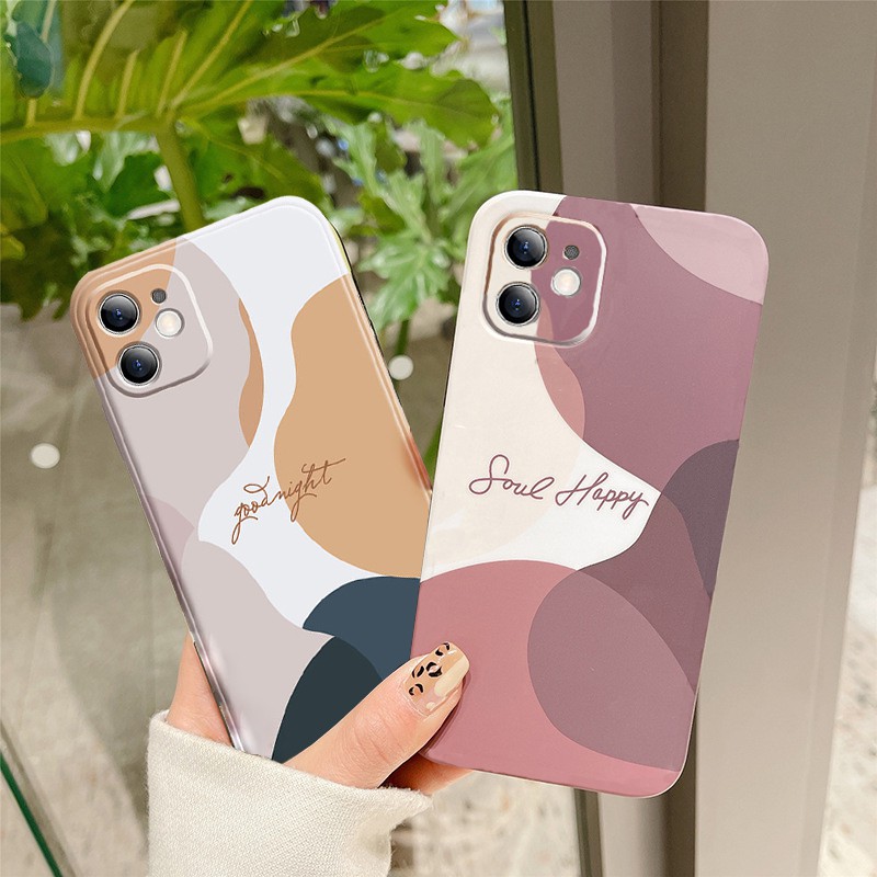 Ốp lưng iphone Color Loang Sơn, ốp dẻo cạnh vuông ip 6/6plus/6s/6splus/7/7plus/8/8plus/x/xs/xs Max/11/11pro/12/12 promax