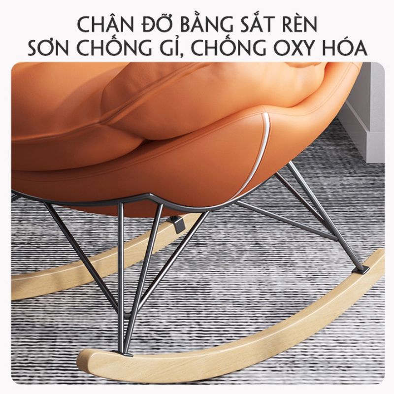 Ghế Sofa Bập Bênh Thư Giãn Nguyên Bộ Gồm Đôn Cao Cấp - Ghế Đọc Sách